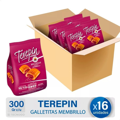 Caja Galletitas Terepin Rellenas Dulce De Membrillo Pack