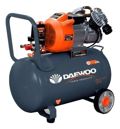 Compresor De Aire Daewoo 60 Litros 3.5 Hp 8 Bar Dac60vd Color Negro Frecuencia 50 Hz