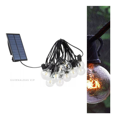 Guirnalda Solar 20 Luces Led Batería Litio