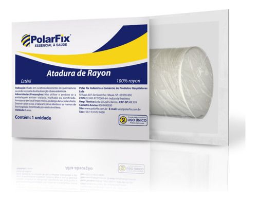 Atadura Rayon Bandagem Estéril 7,5cm X 5 Metros 3 Unidades