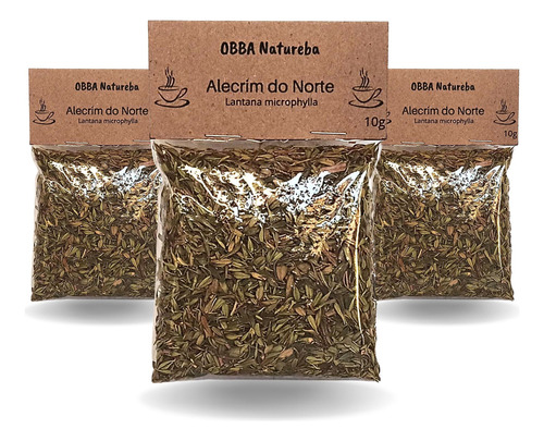 Kit 3chás Alecrim Do Norte Desidratada Pra Chá 100% Puro