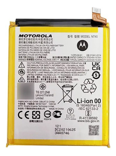 Bateria Original Motorola Nt40 Xt2155-1- Moto E20