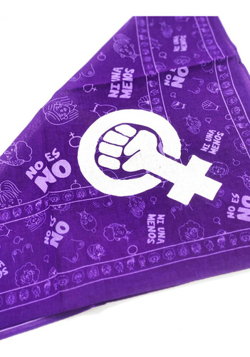 Pañuelo Bandana Morado Ni Una Menos Feminismo Patriarcado