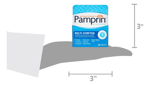 Pamprin Alivio De Los Síntomas Menstruales Con 20 Piezas