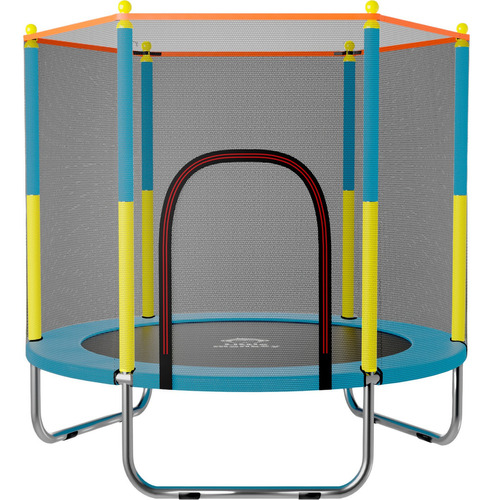 Trampolin Tumbling Niños Brincolin Infantil Red Seguridad Color de la lona de salto Azul Color del cobertor de resortes Azul