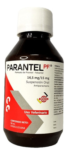 Parantel 90ml Antiparasitario Perros Y Gatos Desparasitante