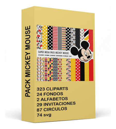 Kit De Cliparts E Imágenes De Mickey Mouse