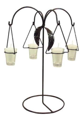 Pedestal Coqueiro Decorativo Porta Vela Candelabro Castiçal