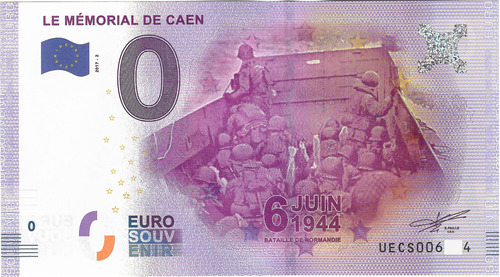 #05 Billete 0 Euro 6 Junio 1944 Batalla De Normandia