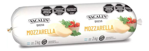 Queso Mozzarella Cilindro Vacalin X 3kg - Liniers