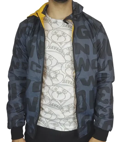 Casaca Termica Reversible Xian Hombre Gris Env o gratis