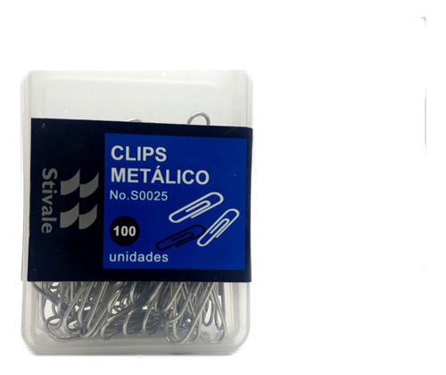 2000 Clips Aço Para Papel Cx 100 Unidades  8x28mm