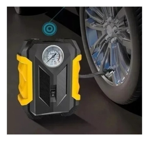 Compresor Aire Carro 12v Inflador Llanta Neumáticos Portátil