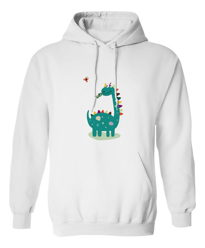 Sudadera Con Gorro Dinosaurio Comiendo Ramas Baby
