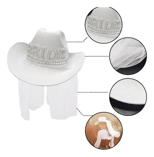 Sombreros De Despedida De Soltera Tocado De Novia Ajustable