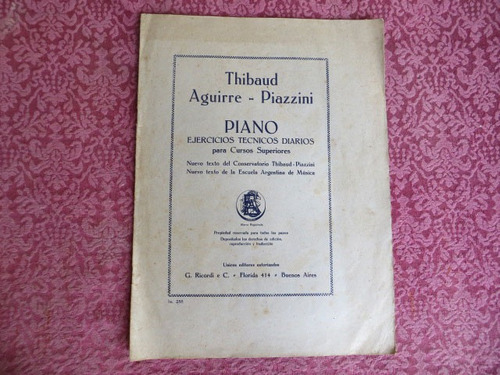 Thibaud Aguirre Piazzini Piano Ejercicios Diarios Partitura