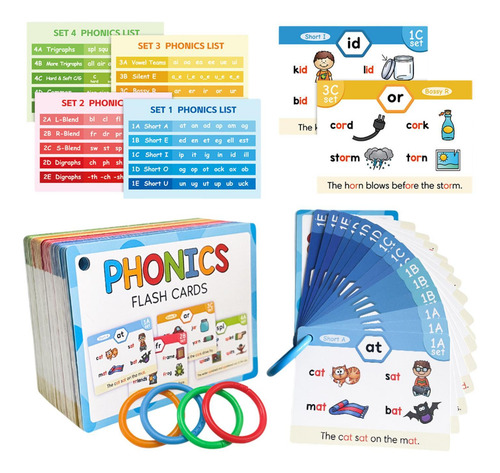Fonics Flash Cards, Games, Educational Toy Letter Sound For