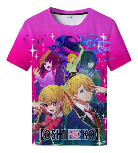 Playera Estampada De Manga Corta Oshi No Ko