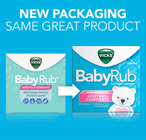 Vicks Babyrub Ungüento Calmante Relajante Para Bebés +3meses