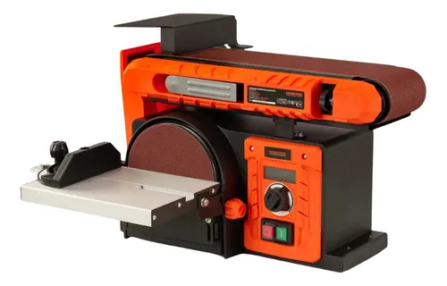 comprar Lijadora De Banco Banda 450w Display Digital De Rpm Hamilton Color Naranja Frecuencia 50\u002F60