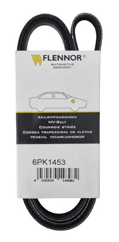 Correa Alternador Peugeot 206 1.6 16v Bencina 6pk 1453