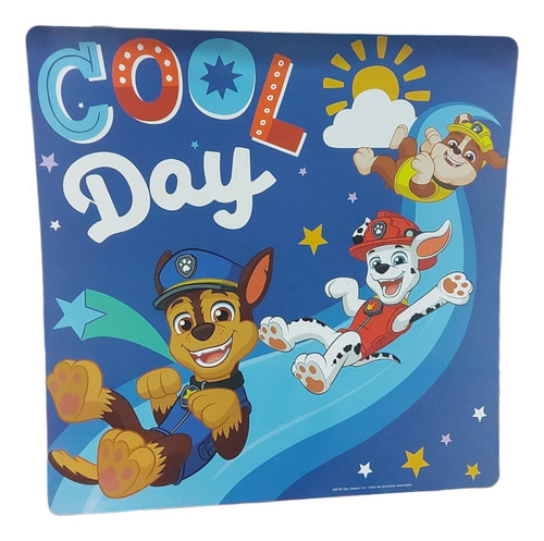 Individual Plastico 30x30 Cm Impermeable Infantil Paw Patrol