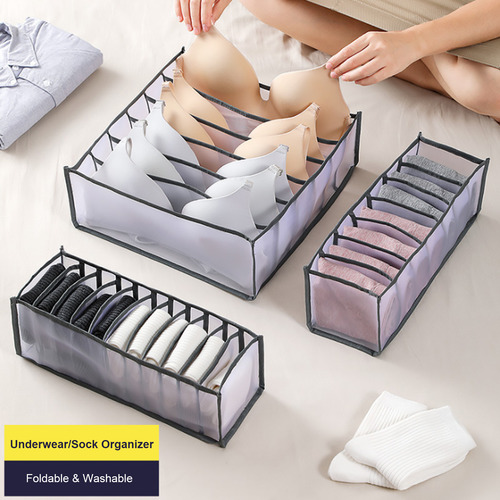 Caja Plegable Para Guardar Ropa Interior, Cajón De Almacenam