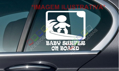 Adesivo Bebê A Bordo Surf Neném Nenê Infantil Carro Baby-22