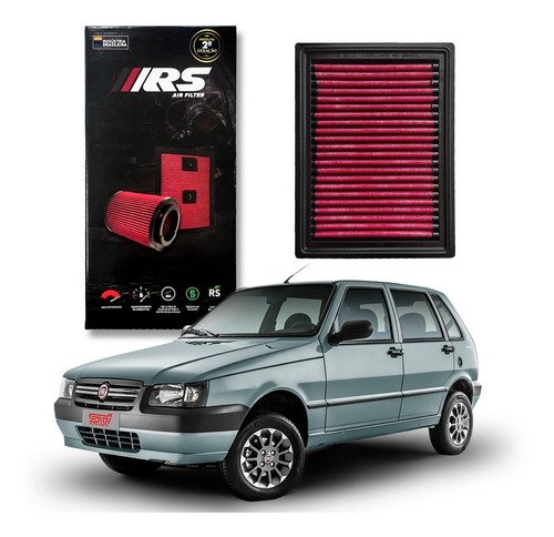 Filtro Ar Esportivo Inbox Fiat Uno Mille 1.0 8v 2009 Rs