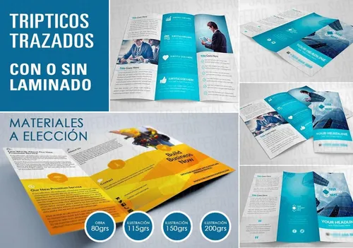 500 Folleto Flyer Volante Brochure Catalogo Diptico Color
