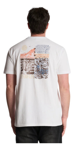 Polera Hombre Up On The Mountain Blanco Lippi
