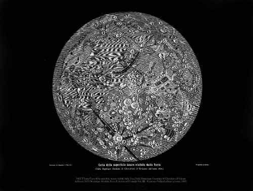 Poster Mapa De La Luna Carta Della Superficie Lunare 60 X 80
