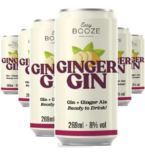 Easy Booze Lata Gin+ginger 269ml (6 Unidades)