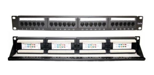Patch Panel 24 Ptos 19' 1u Utp Cat5e Epcom Lp-pp-507 Puebla