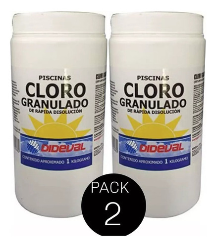 Cloro Granulado Para Piscinas 1 Kgs X 2 Unidades 