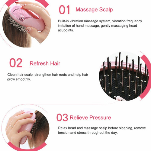 Peine De Magnetic Vibration De Masaje Eléctrico Para Cabello
