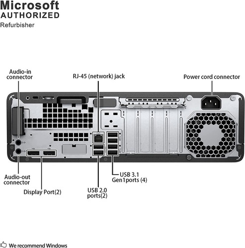 Imagen 3 de 4 de Pc Hp Elitedesk 800g3 Core I5 7ma Gen 8gb Ddr4 128gb Ssd
