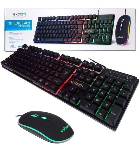 Kit Gamer Teclado Semi Mecanico Mouse Bk-g550 Abnt2 Usb K5