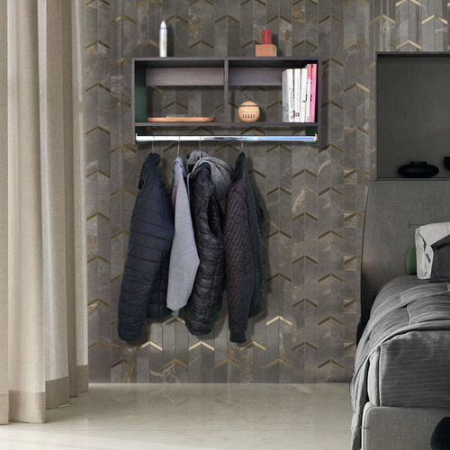 Closet Armable Hogare Guardaropa Flotante Color Chocolate