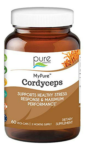 Suplemento De Cordyceps Puro Essence Labs Mypure - Extracto De Hongos Orgánico - Mejora La Inmunidad Y Alivia El Estrés - Energizante (60 Cápsulas)