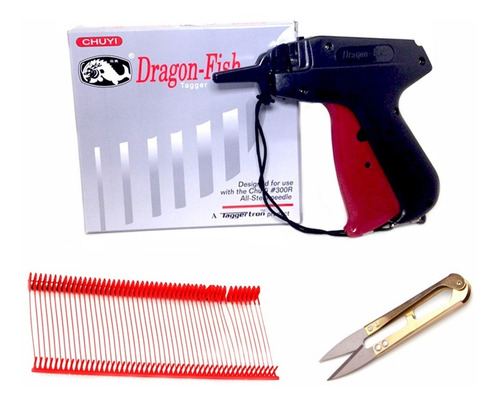 Pistola Etiquetadora + 1000 Precintos Rojo + Corta Hilo