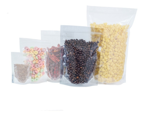 Imagen 2 de 6 de 50 Bolsas Stand Up Pouch Con Cierre Transparente De 500 Grs