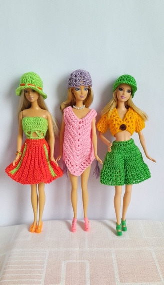 Ropa Tejida Crochet Para Muñecas Barbie | MercadoLibre