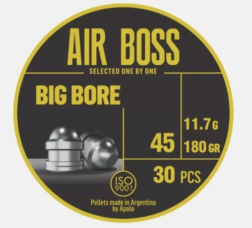 Balines Apolo Air Boss Big Bore Cal .45 X 30 Uni 180 Grains 