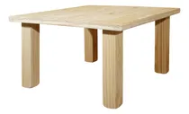 Comprar Mesa Ratona Auxiliar Arrime 70x70 Patas Recta Maciza Sajo Color Natural