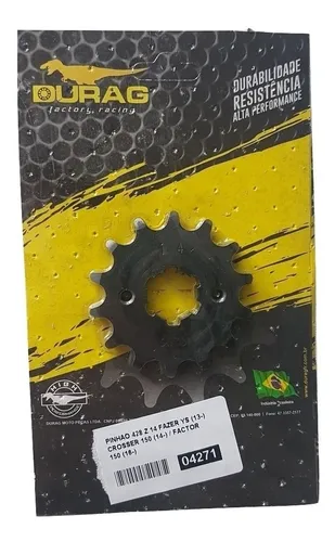 Pinhão Fazer 150 14 Xtz Crosser 150 14 a22 Factor 150 16 14D - SMART FOX - Pinhão de Moto - Magazine Luiza