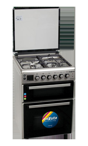 Cocina Doble Horno Con 3 Hornallas Y 1 Disco Electrico Inox