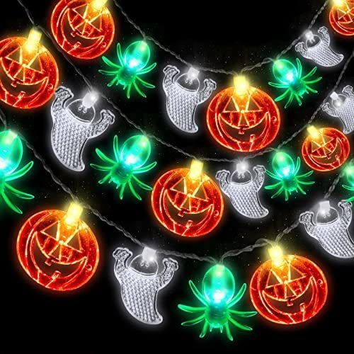 3 Pack Halloween Lights 30ft 90 Led Decoración De Bxvwi