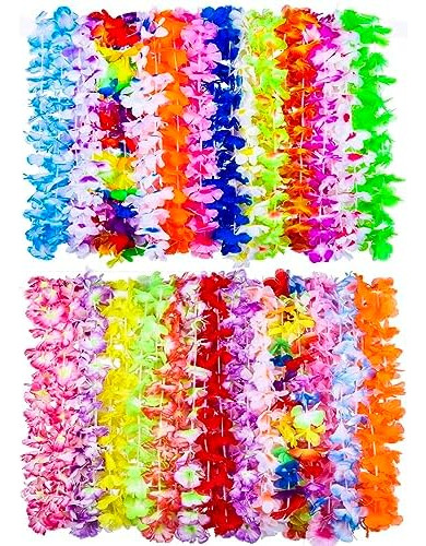 Funtoy Hawaiian Leis 50 Cuentas Tropical Hawaiian Luau ...