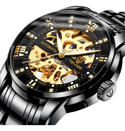 Relojes Luminosos Mecánicos Tevise T9005a Skeleton